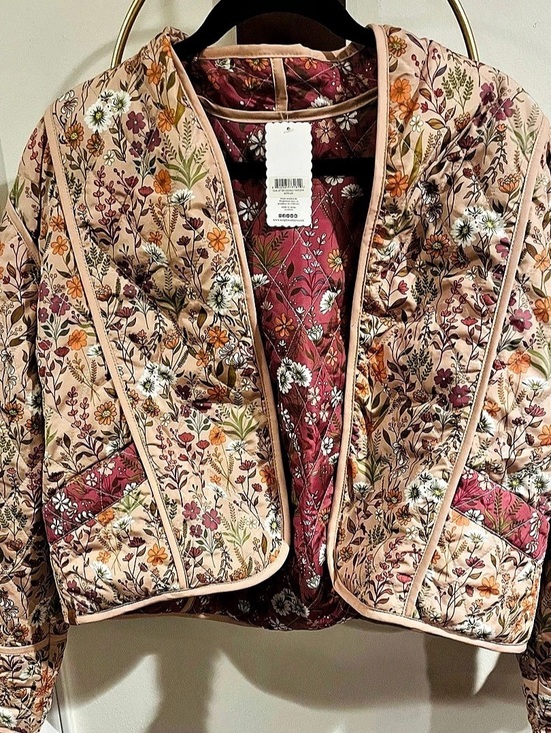 Simply Southern Jackets & Blazers - Simply Southern Ophelia Quilted Jacket in Pink & Cream